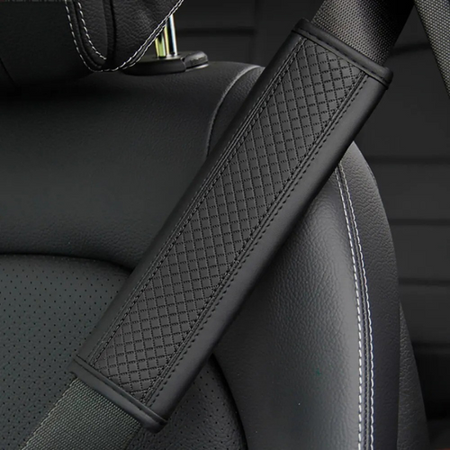 Embossed Leather Seatbelt Cover – Comfort & Elegance | ErgoBelt™