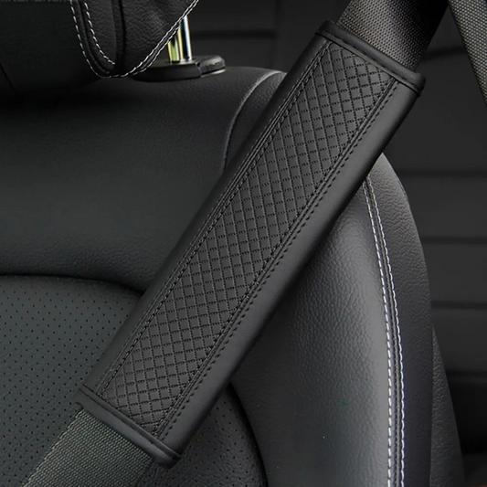 Embossed Leather Seatbelt Cover – Comfort & Elegance | ErgoBelt™