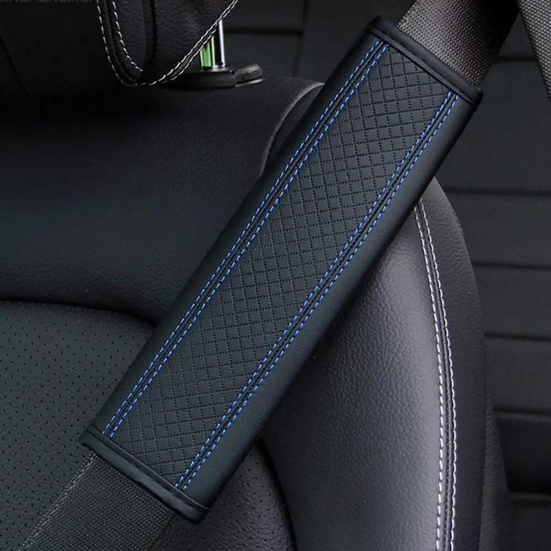 Embossed Leather Seatbelt Cover – Comfort & Elegance | ErgoBelt™