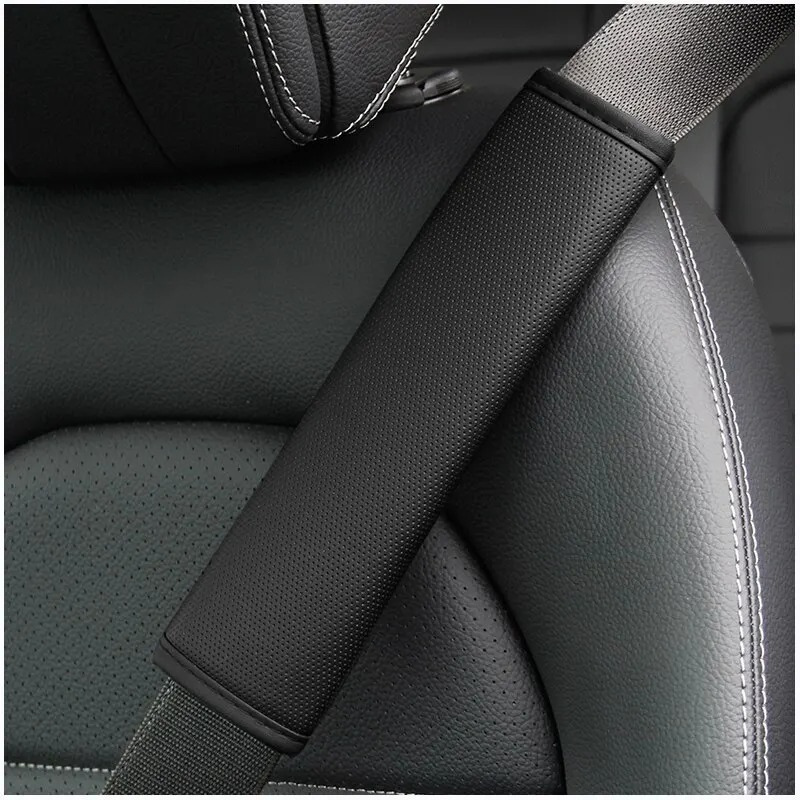 Embossed Leather Seatbelt Cover – Comfort & Elegance | ErgoBelt™