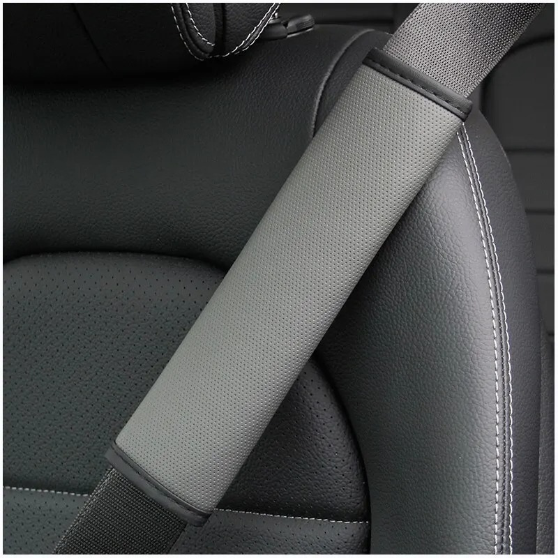 Embossed Leather Seatbelt Cover – Comfort & Elegance | ErgoBelt™