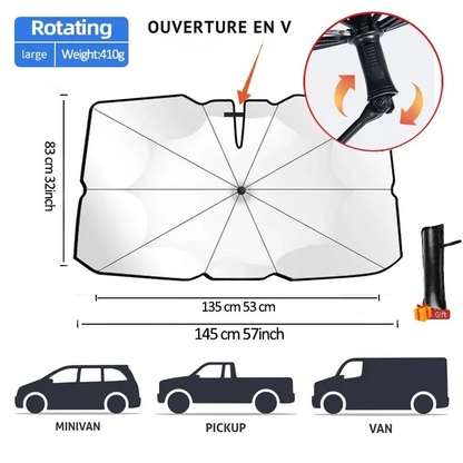 Foldable Car Windscreen Sun Shade – UV & Heat Protection | SunShield™