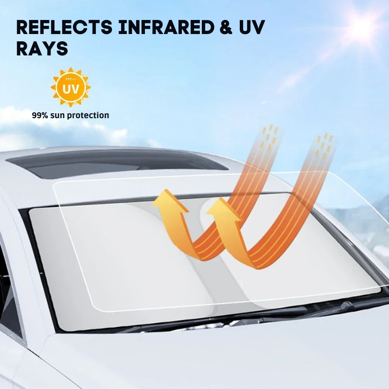 Foldable Car Windscreen Sun Shade – UV & Heat Protection | SunShield™