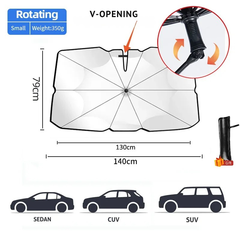 Foldable Car Windscreen Sun Shade – UV & Heat Protection | SunShield™