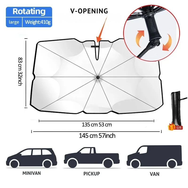 Foldable Car Windscreen Sun Shade – UV & Heat Protection | SunShield™