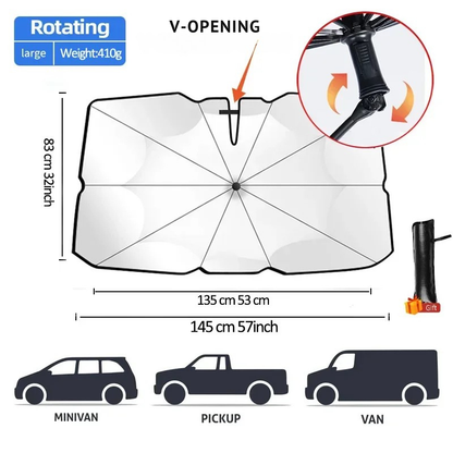 Foldable Car Windscreen Sun Shade – UV & Heat Protection | SunShield™
